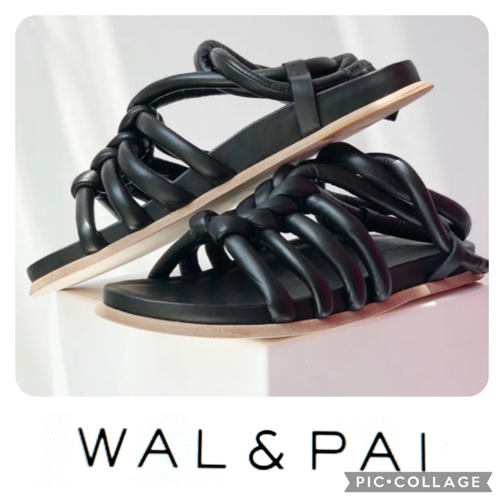 🦋Wal & Pai Ivy Ankle Wrap Nappa Strappy Fisherman Sandals🦋